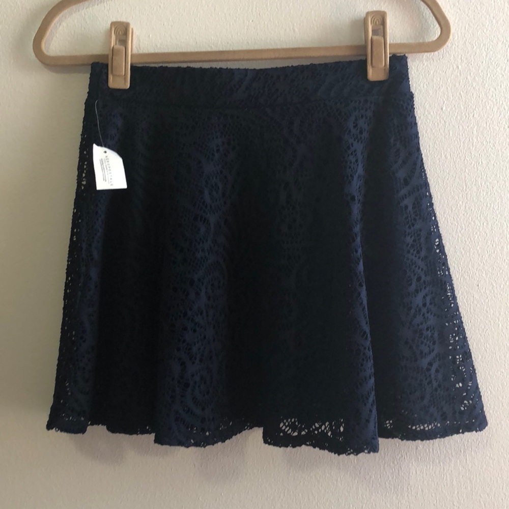 Aeropostale Navy Lace Aline Flouncy Skirt Sz Small